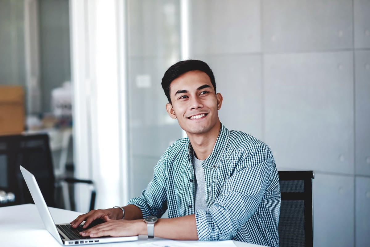 Businessman Working in an Office